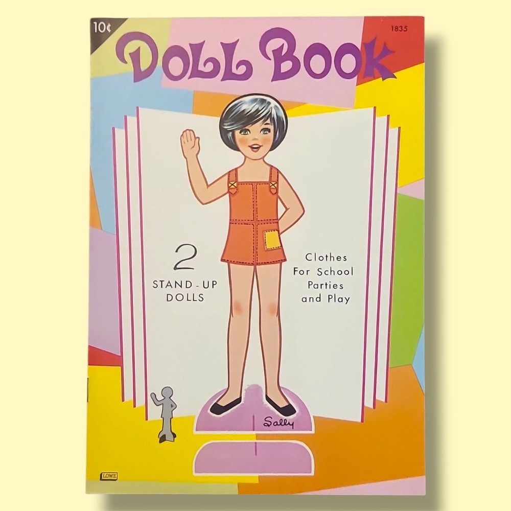 Sally Doll Book Lowe 1835 Vintage Uncut‎ Paper Dolls Clothes Stand Up